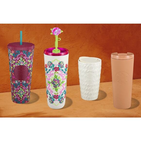 NEW Starbucks Fall 2025 Collection Floral Kaleidoscope Hot & Cold Tumbler 24oz - Picture 3 of 3